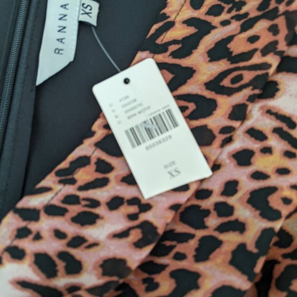 Anthropologie Ranna Gill Cutout Animal Print Midi Dress - Picture 11 of 11
